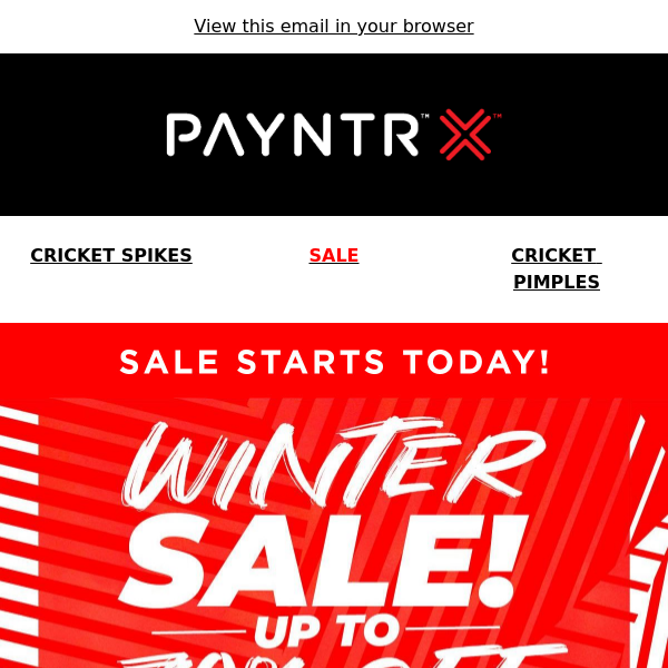 UP TO 70% OFF IN OUR WINTER SALE! 🏏