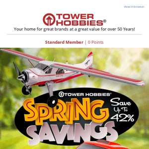 Tower Hobbies 🌸 Leap into Spring with up to 42% OFF at Our Spring Savings Sale!