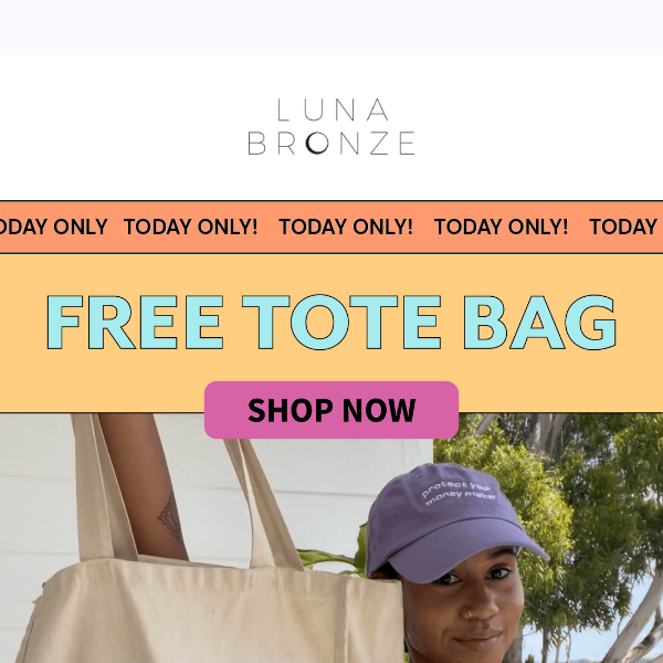 TODAY ONLY 🛍 Tote-ally cute Tote Bag on us!
