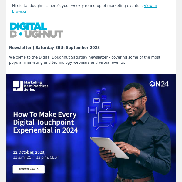 Webinars & Events: How To Make Every Digital Touchpoint Experiential