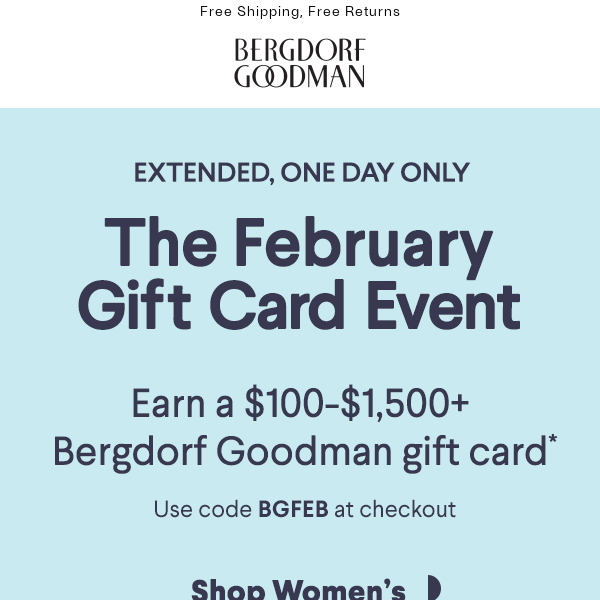 Surprise! Gift Card Event Extended!