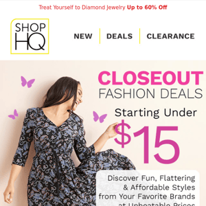 FASHION CLEARANCE Starting Under $15