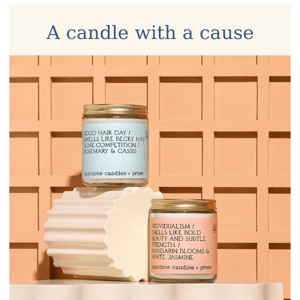 A candle with a cause 💕