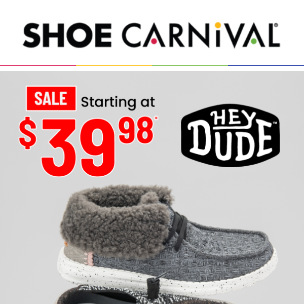 Treat your feet w/HEYDUDE from $39.98! ​