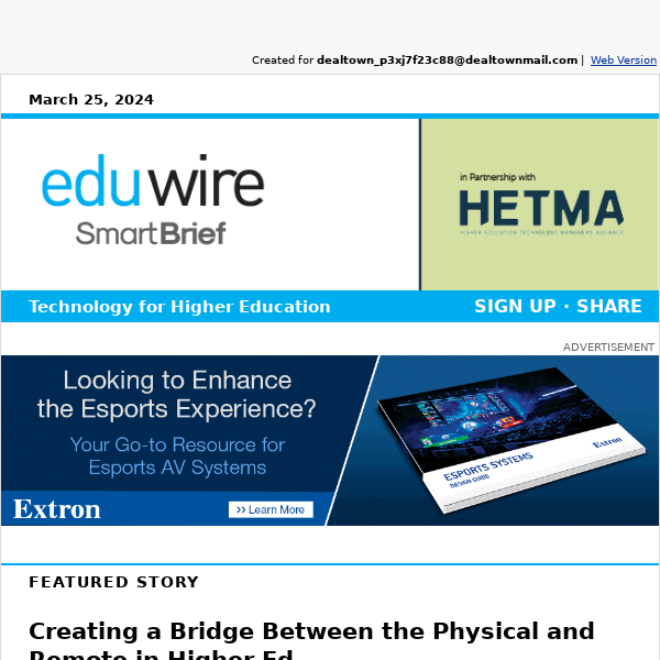 Creating a Bridge Between the Physical and Remote in Higher Ed