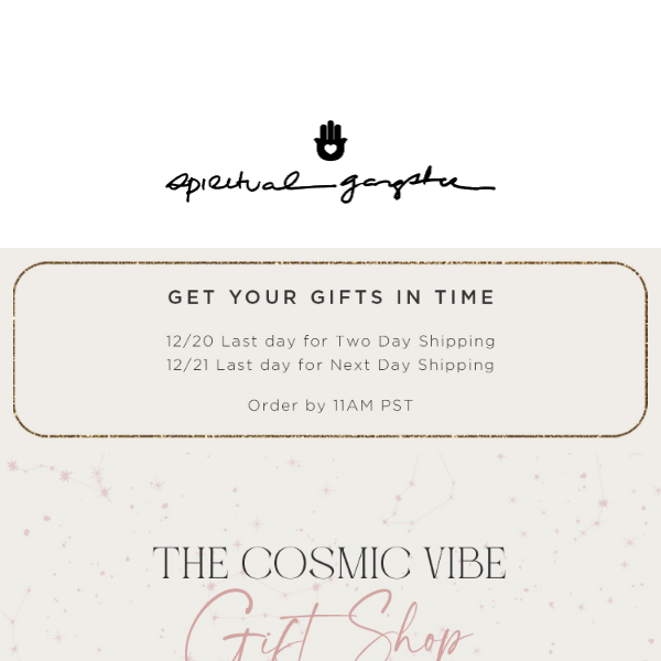 Shop Our Cosmic Vibes Gift Shop + Winter Wellness Rituals + 💫