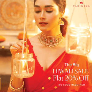 Tarinika BIG DIWALI SALE is live! Flat 20% Off