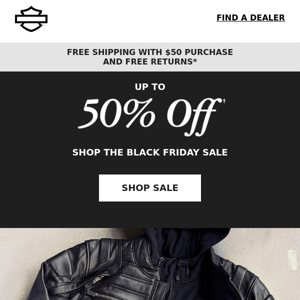 Up to 50%† off Black Friday
