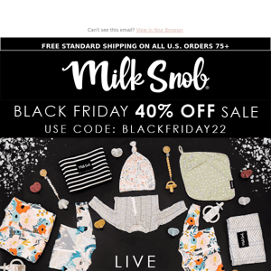LIVE NOW | 40% OFF Black Friday Sale