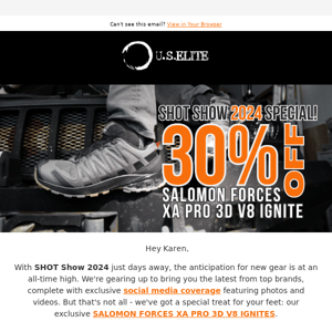 SHOT Show 24 is Coming - Walk in Comfort with Our Special V8 Ignite Offer!