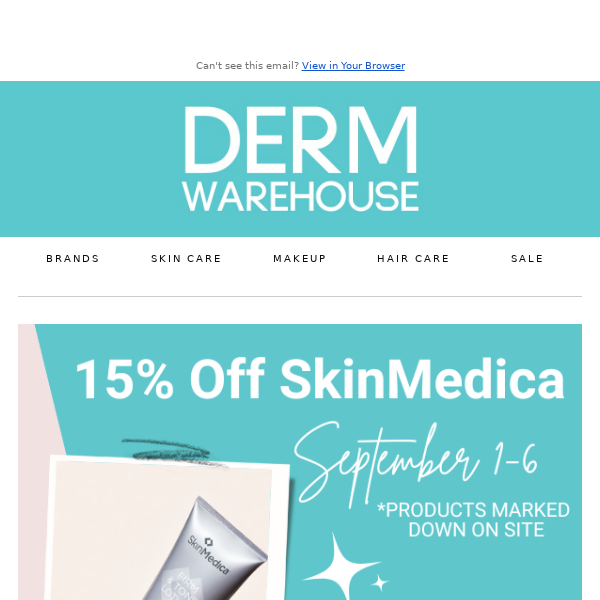 15% Off SkinMedica to Celebrate LDW ☀️