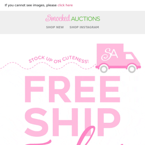 Happy Free Ship Friday!