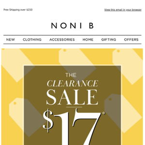 HURRY! Clearance SALE from $17