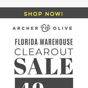 💥  WAREHOUSE CLEAROUT SALE: UP TO 60% OFF  💥