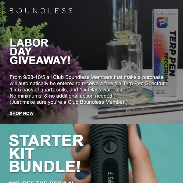 Boundless Terp Pen Spectrum USA, Free Shipping