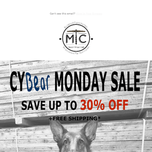 CY-BEAR MONDAY SALE - NOW TAKE UP TO 30% OFF