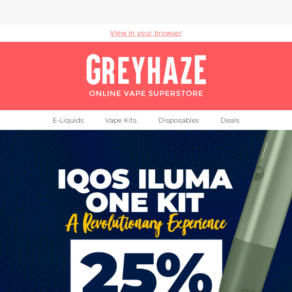 25% OFF IQOS ILUMA ONE STARTER KIT!! 😍 - Grey Haze