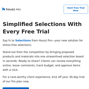 🎉 Introducing “Selections” from Houzz Pro