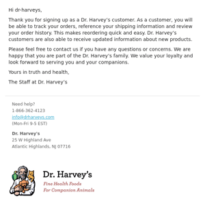 Welcome to Dr. Harvey's