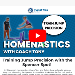 Training Jump Precision with the Spencer Spot! 👀 (Homenastics with Coach Tony)