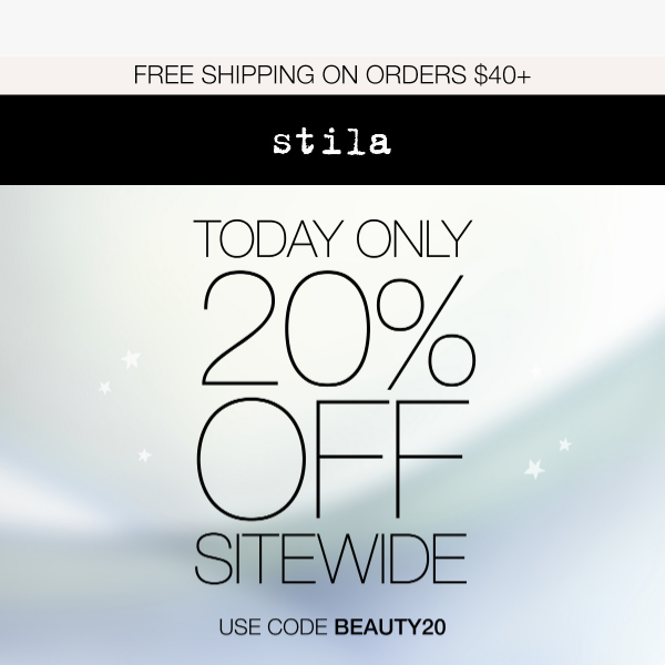 [24 Hours Only] 20% off sitewide 💄