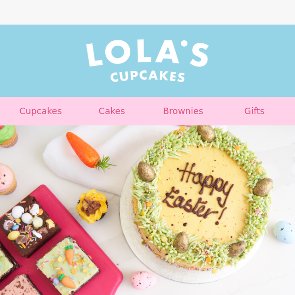 till time to order! Easter cakes, cupcakes & brownies