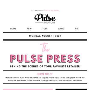 The Pulse Press: August Issue 💗