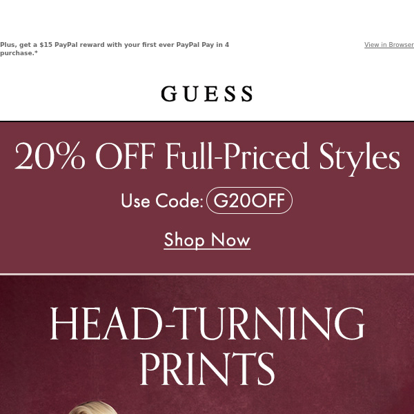 20% Off Full-Priced Styles