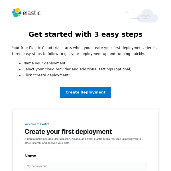 Reminder: Your Elastic Cloud trial is waiting