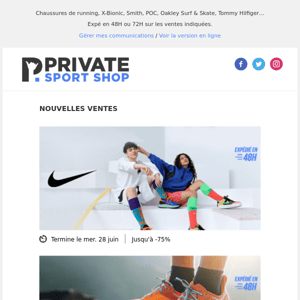 Nike → plus de 800 produits : running, football, sportswear…