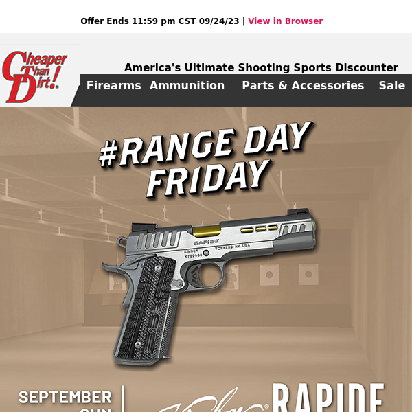 Win This Kimber Rapid Dawn 9mm 1911 with #rangedayfriday