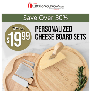$19.99 Custom Cheese Board Sets