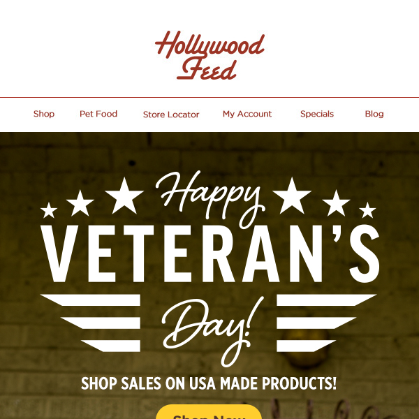 Happy Veteran's Day! Shop Sales on USA Made Products!