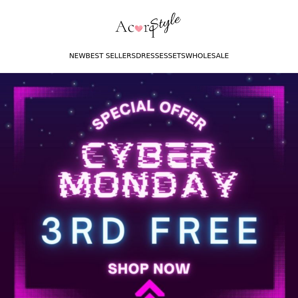 It's Time to Cyber (Monday)!!🤑Sitewide 3RD FREE! Ends Tonight!