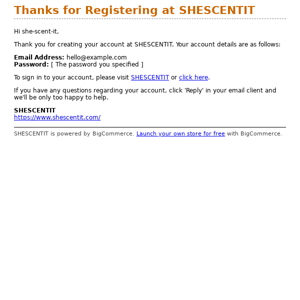 Thanks for Registering at SHESCENTIT