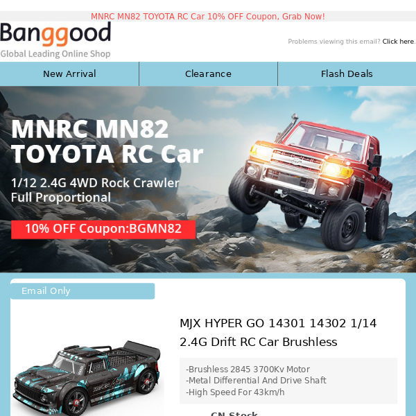 RC Toys Hot & New] $1?3.9 Grab MJX HYPER GO RC Car, $?2.99 DumboRC