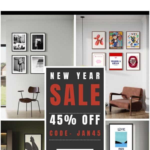 Beat the January Blues with 45% off all prints.