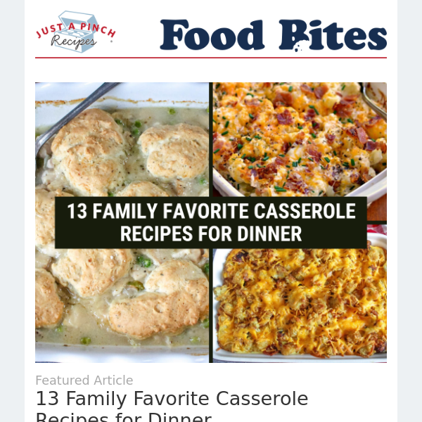 13 Family Favorite Casseroles