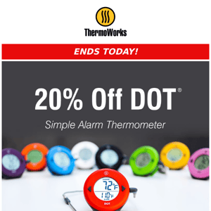 Final Hours: 20% Off DOT Simple Alarm Thermometer
