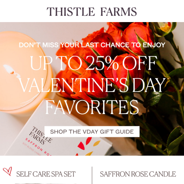 Last Chance: 25% Off Products Worthy of Love