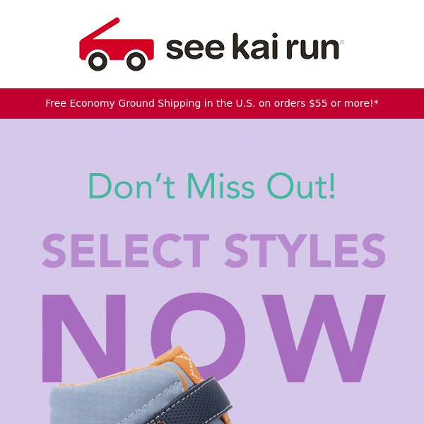 Hot Styles, Cool Prices! Save 45% Off Select New Shoes!
