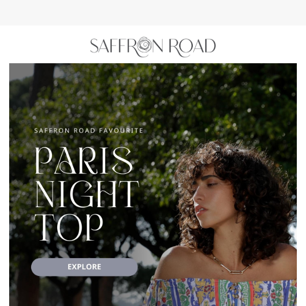 Paris Night Top: A Saffron Road Favourite 🤍