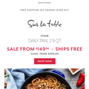 Last chance: Staub price cuts end tonight.