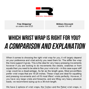 Which Wrist Wrap is right for you?