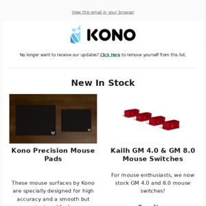 GMK Deku, GMK Evil Dolch, KAT Cyberspace in Stock, Kono Precision Mouse Pad in Stock, GM 4.0 & 8.0 Mouse Switches in Stock - Kono Store Weekly Update