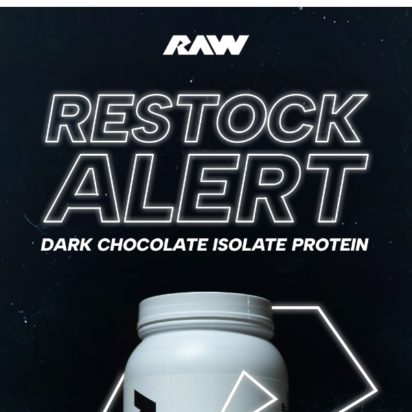 Dark Chocolate Isolate Protein is back in stock!! 💪