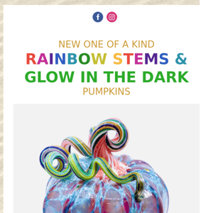 NEW Rainbow Stem and Glow in the Dark Pumpkins 🌈