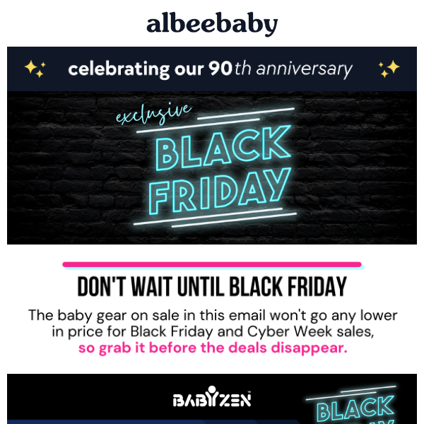 🆕 Black Friday Sales are live! Save on Babyzen, Stokke, Evenflo & more!