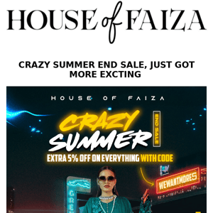 EXTRA DISCOUNT 🙄- CRAZY SUMMER END SALE