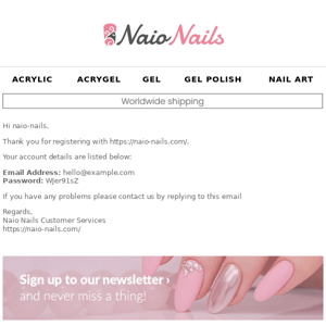 Naio Nails: Registration Details